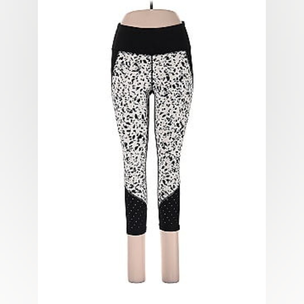 Athleta Black and White Capri Active Pants Women Size M